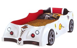 F1 White Car Bed